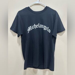 Men’s Black Michelangelo Graphic T-Shirt Short Sleeve Size XL